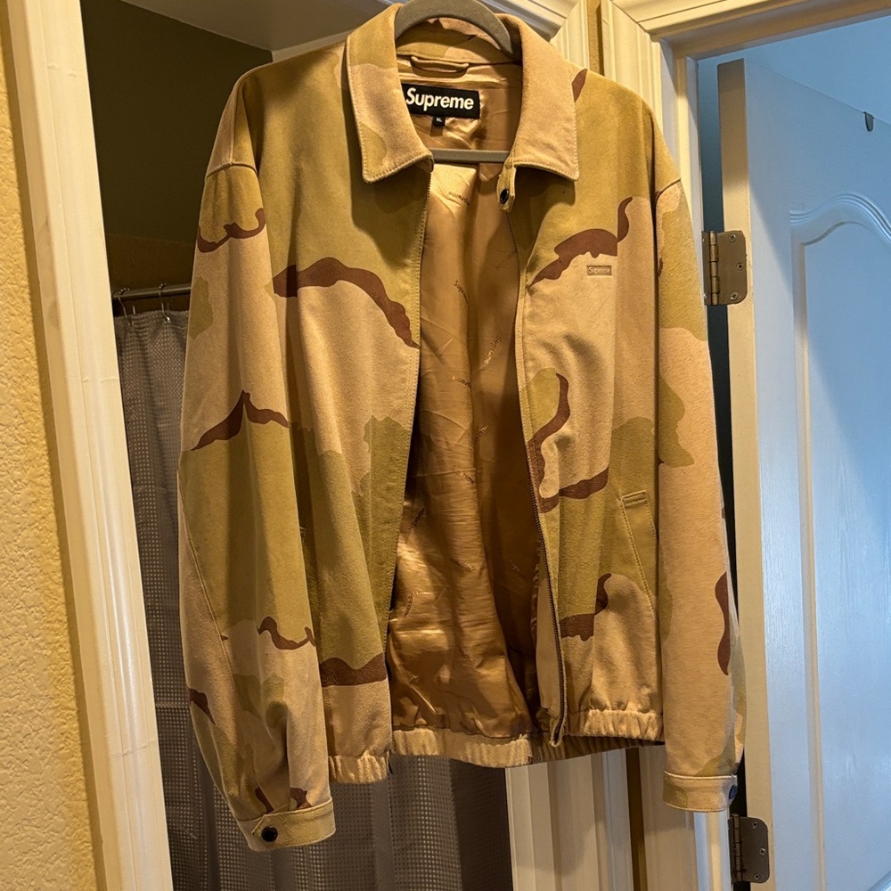 Supreme Camouflage genuine leather Men's Jacket